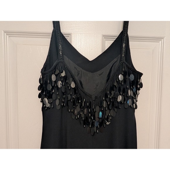 d'ore Della Roufogali Black Cocktail Dress Sequin Embellished Party Dress Size10 - Picture 10 of 10